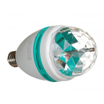 Светодиодная лампа E27 3W 220V Rotating RGB